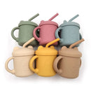Silicone Training Cups: StrawBlossom Sippy Silicone Training Cups: StrawBlossom Sippy HuggingBub