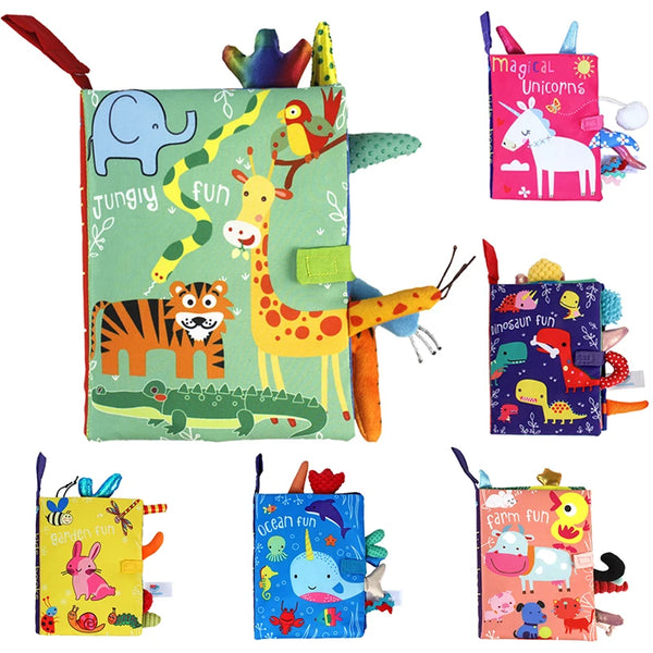 Soft Baby Cloth Books – Animal Learning Toys for Infants
