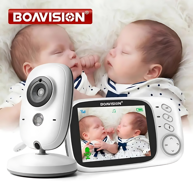 Wireless Baby Monitor with 3.2" Screen, Night Vision & Temperature Sensor
