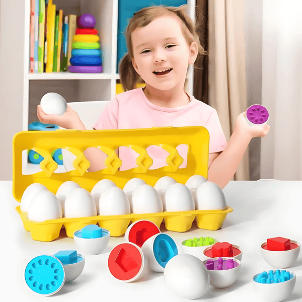 Montessori Toys Egg 3D Puzzle Game Smart Math Learning Educationa