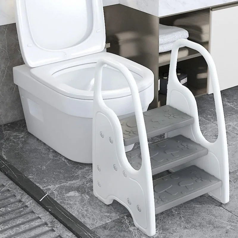 3-Step Toddler Stool with Handles – Montessori Learning Tower for Kitchen & Bathroom