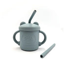 Silicone Training Cups: StrawBlossom Sippy Silicone Training Cups: StrawBlossom Sippy HuggingBub Blue 