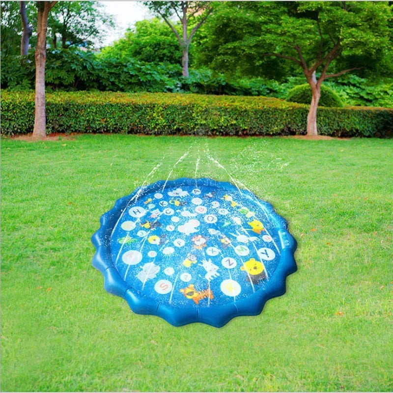 Kids Splash Pool Pad – Large Inflatable Water Play Mat with Sprinkler