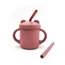 Silicone Training Cups: StrawBlossom Sippy Silicone Training Cups: StrawBlossom Sippy HuggingBub Red 
