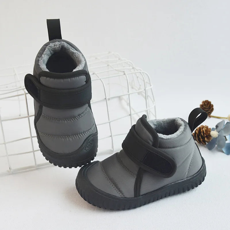 Baby & Toddler Snow Boots – Plush Cotton Lined Winter Walker Shoes (1-3Y)