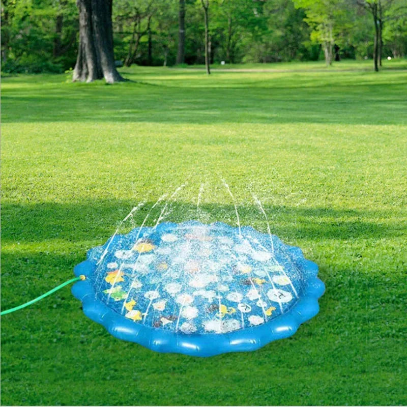 Kids Splash Pool Pad – Large Inflatable Water Play Mat with Sprinkler