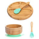 Bamboo Safety Set: Suction Baby Bowls, Plates, and Spoon/Fork Bamboo Safety Set: Suction Baby Bowls, Plates, and Spoon/Fork HuggingBub 