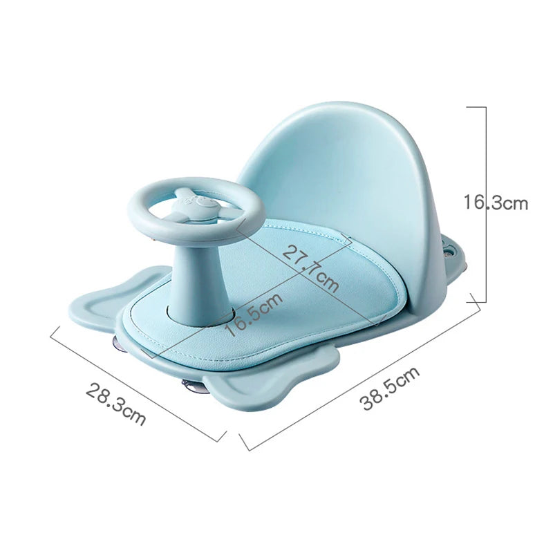 Baby Bath Support Seat – Soft & Non-Slip Infant Shower Chair