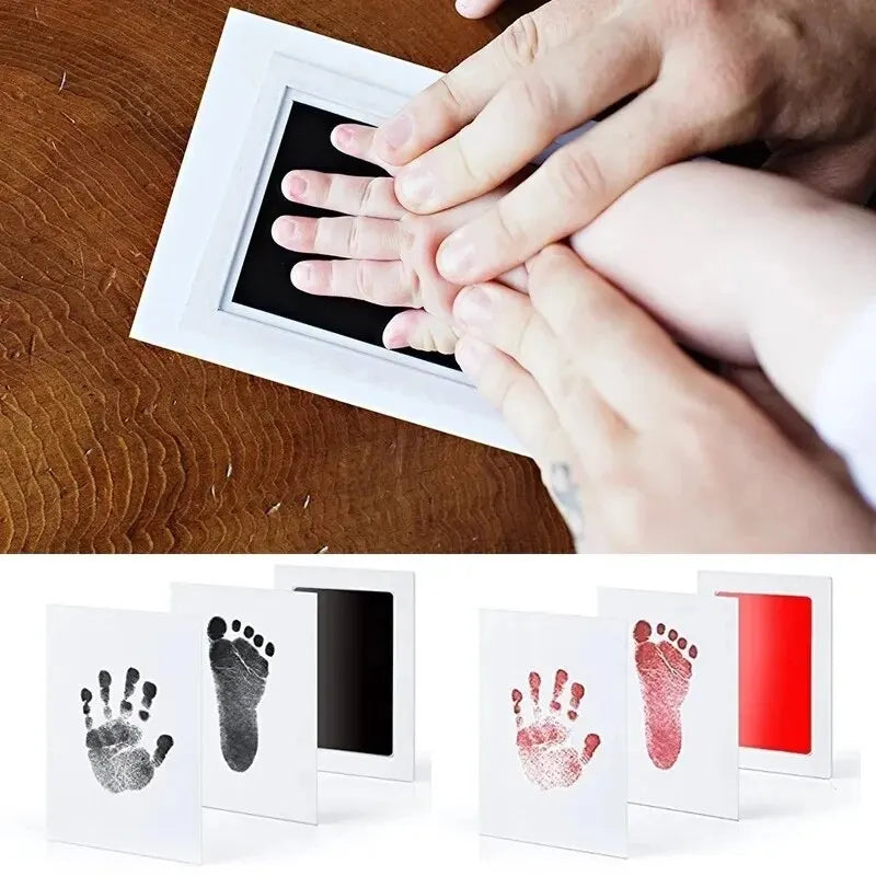 Baby Handprint & Footprint Kit – Non-Toxic Ink Pad for Newborn Gifts