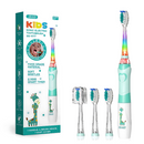 Electric Toothbrush for Kids: Waterproof & SafeSmile Child-Safe Technology Electric Toothbrush for Kids: Waterproof & SafeSmile Child-Safe Technolog HuggingBub Green 