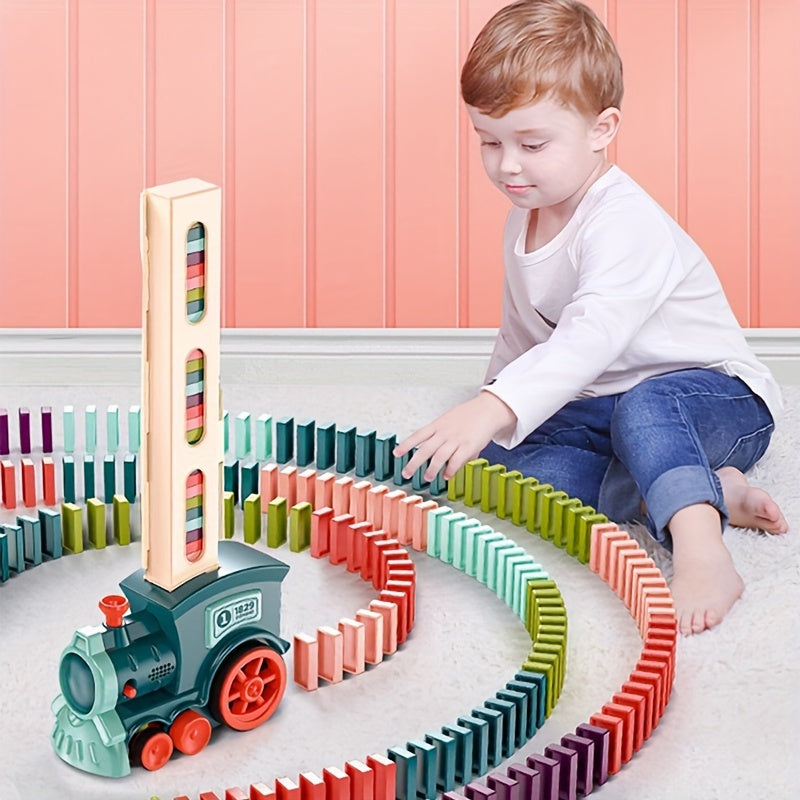 Domino Train Set for Kids (Building Blocks Toy)